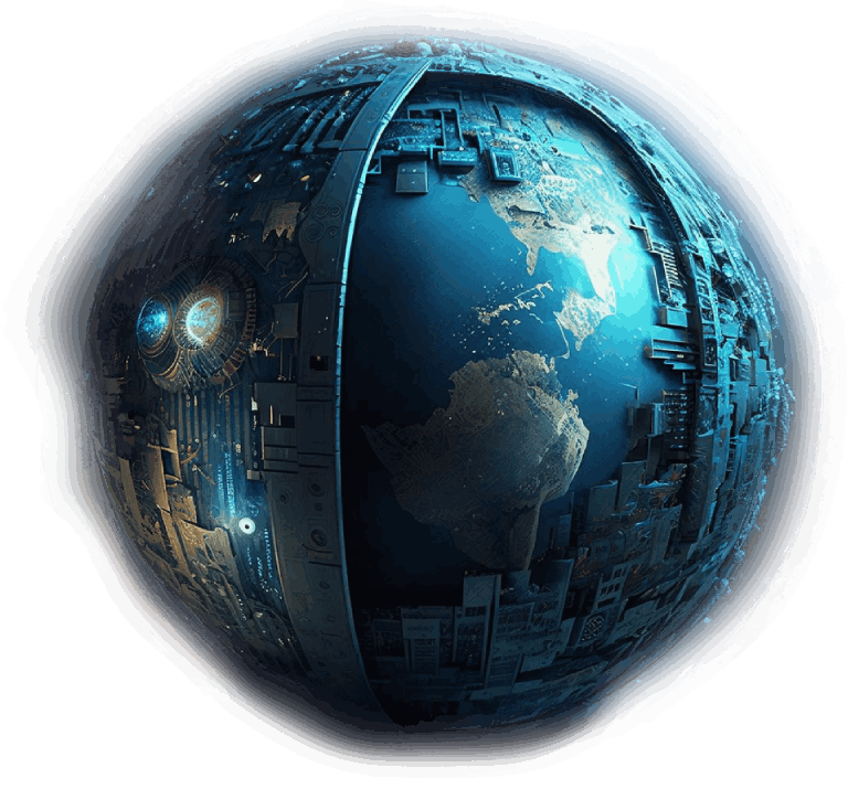 A futuristic globe